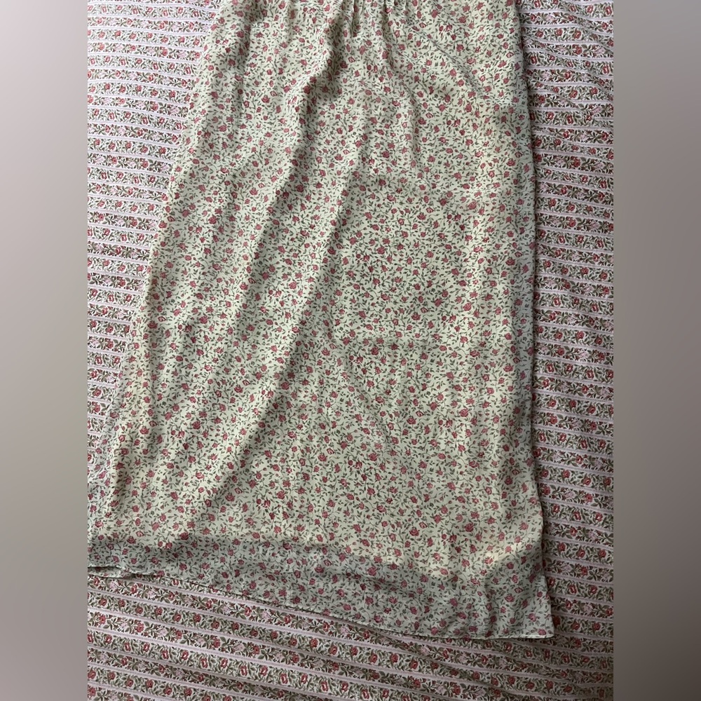 Positive Attitude 90s Vintage Floral Tie Back Maxi Dress Yellow & Pink Size 12 - Picture 7 of 9